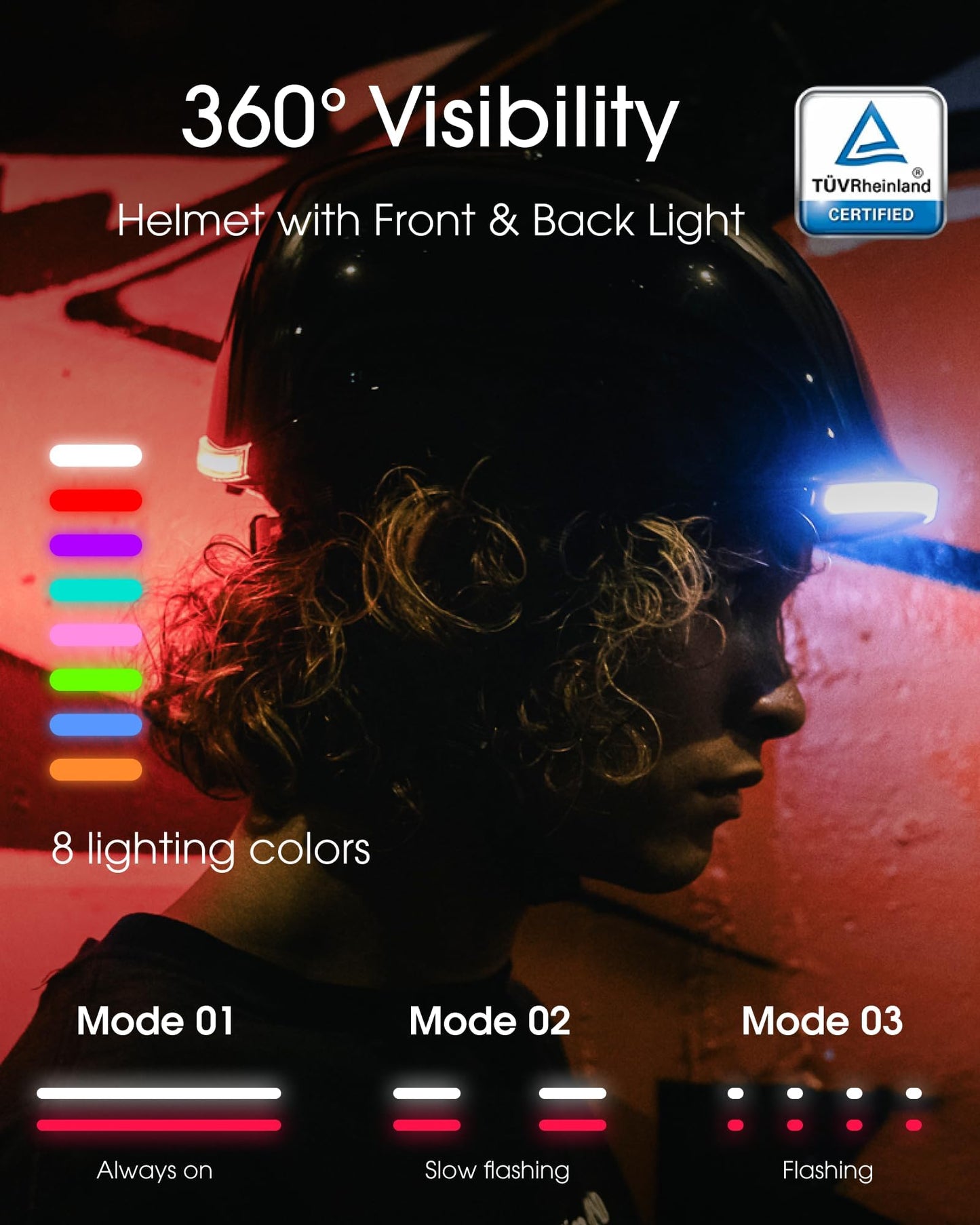 Lumos Nyxel Smart Bike Helmet, Customizable Front and Back LED Lights with Turn Signals, 360° Visibility App Controlled Comfortable & Lightweight Skateboard Urban Helmet for Adults, Men Women