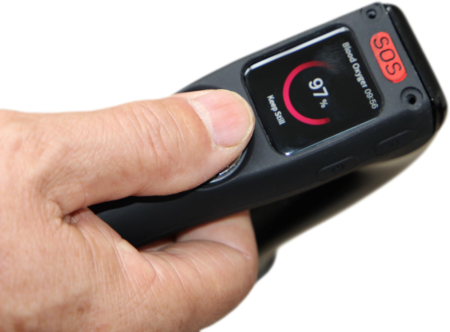 Vital Cane Smart Walking Stick with Health Monitoring, Digital Display, Blood Pressure, Pulse Oximeter, Temperature Sensor, Black