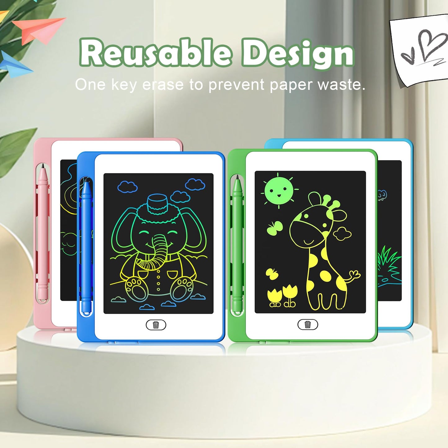 24 Pack LCD Writing Tablet for Kids, 6.5 Inch Colorful Doodle Board Drawing Tablet, Erasable Reusable Electronic Drawing Pads, Educational Learning Toys Birthday Gifts for Girls Boys Age 3 4 5 6 7 8