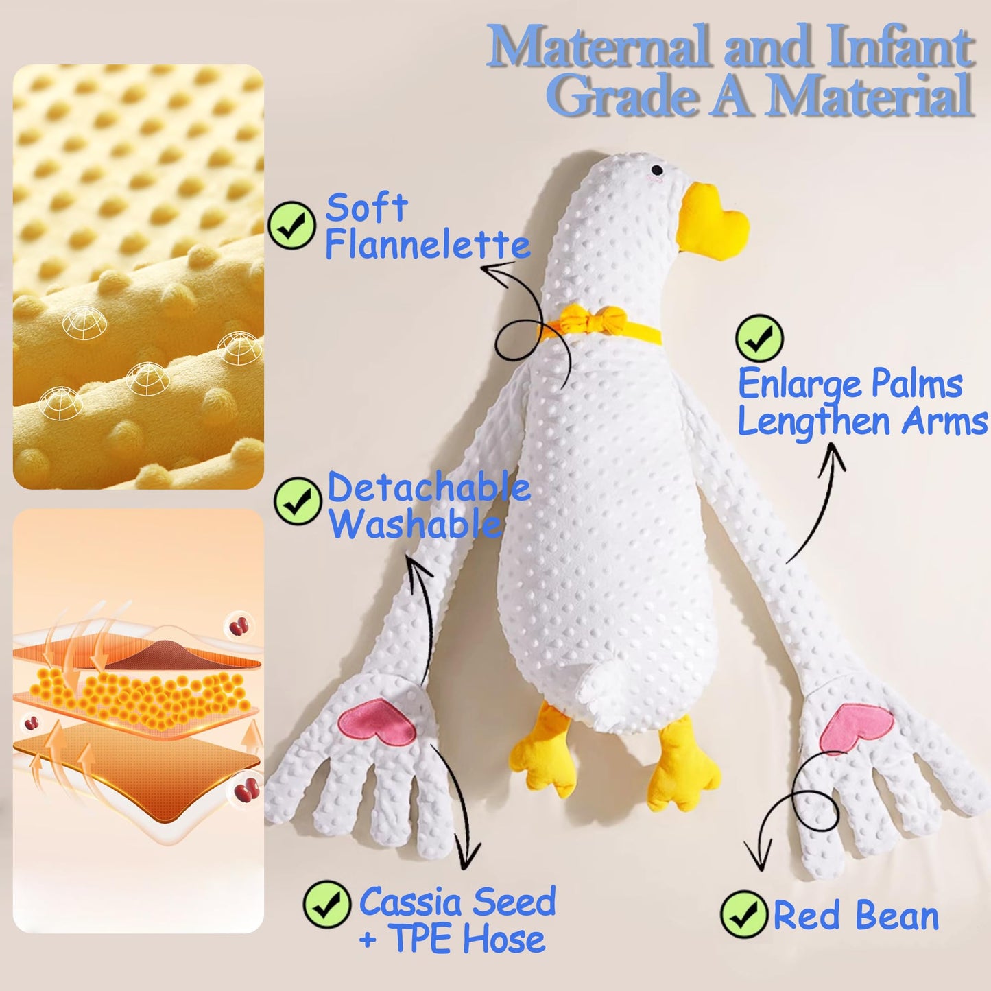 Joyfubabe Baby Soothers Toys, Cute Animal Plush Stuffed Doll Toy for Girls Boys, Plush Figure Soothing Toys for Home and Travel