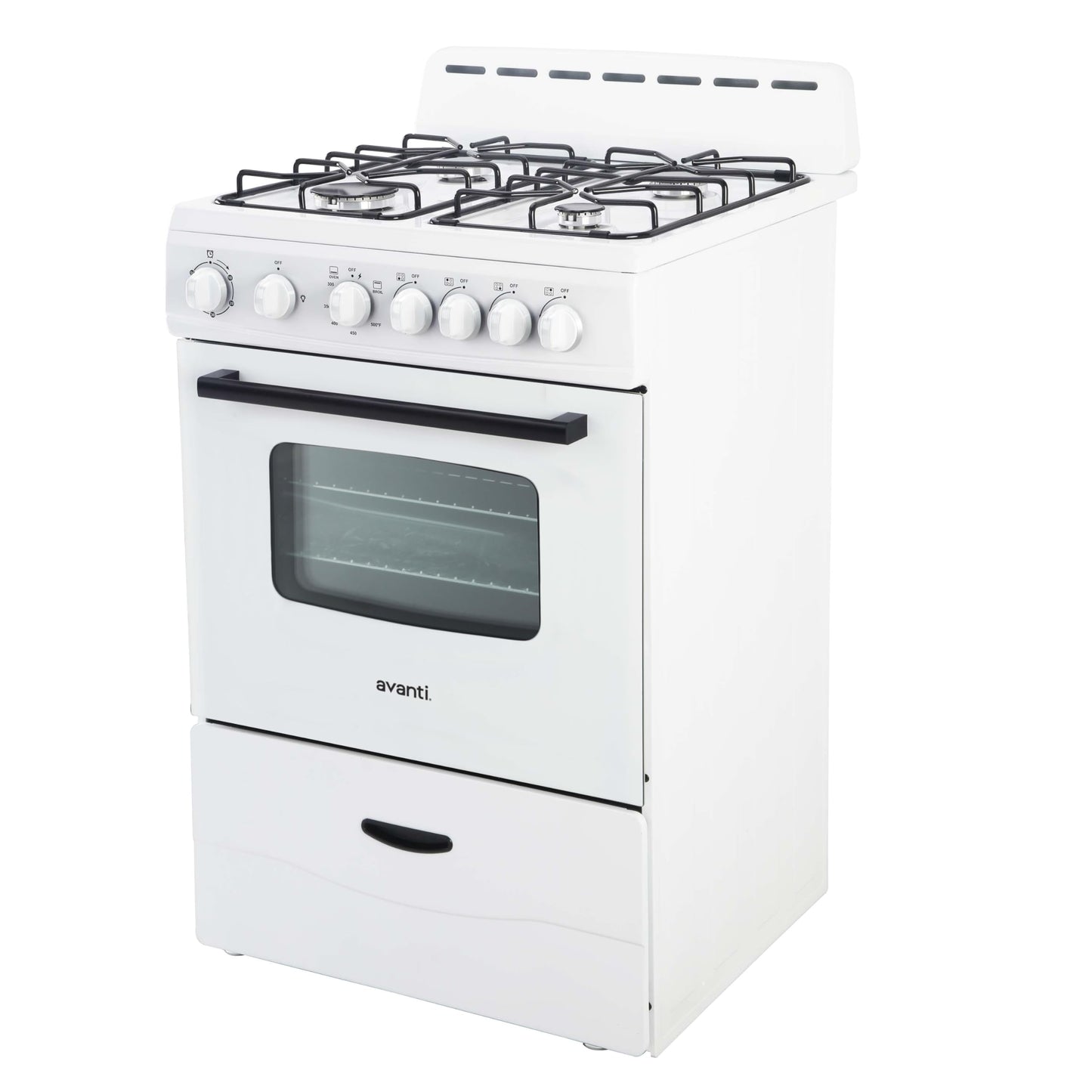 Avanti GR2414CW GR24 24" Compact Gas Range Oven, in White