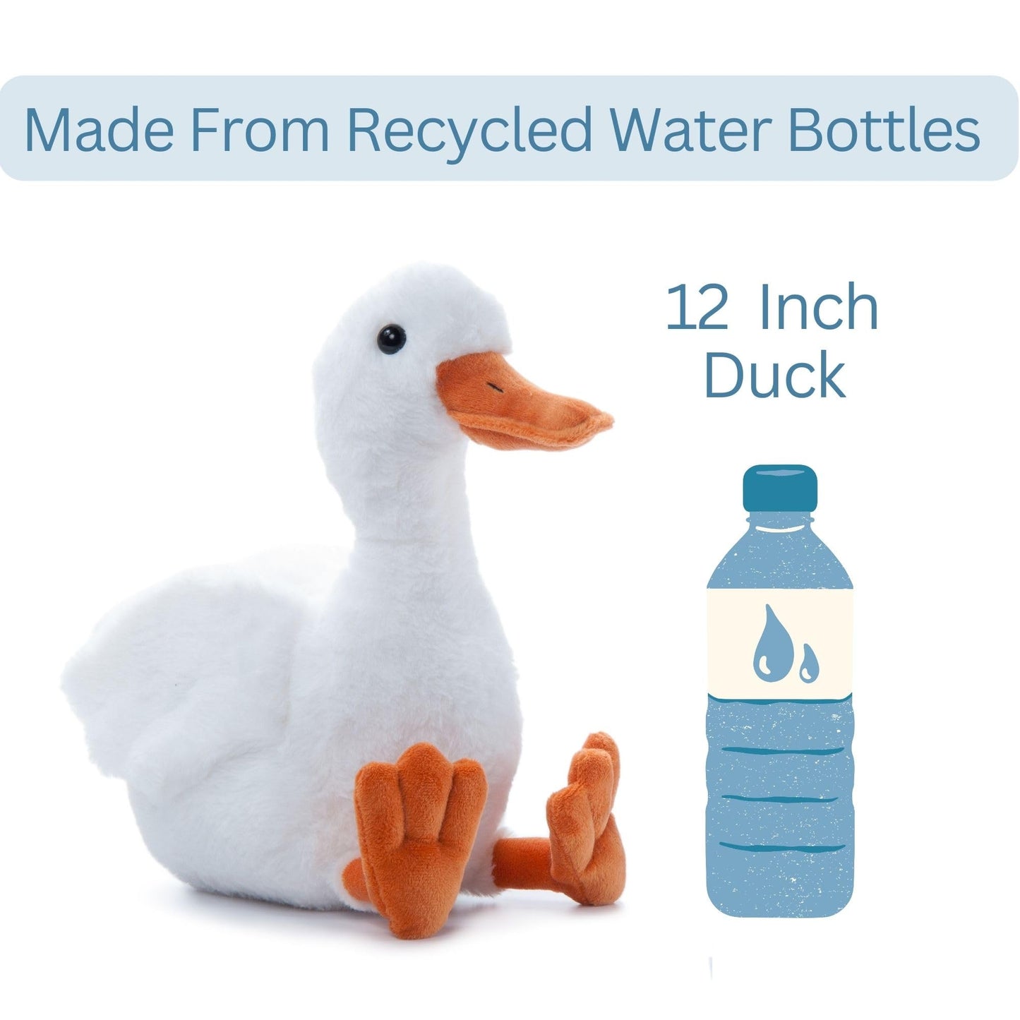 The Petting Zoo Duck Stuffed Animal Plushie, Gifts for Kids, Wild Onez Farm Animals, Duck Plush Toy 12 inches
