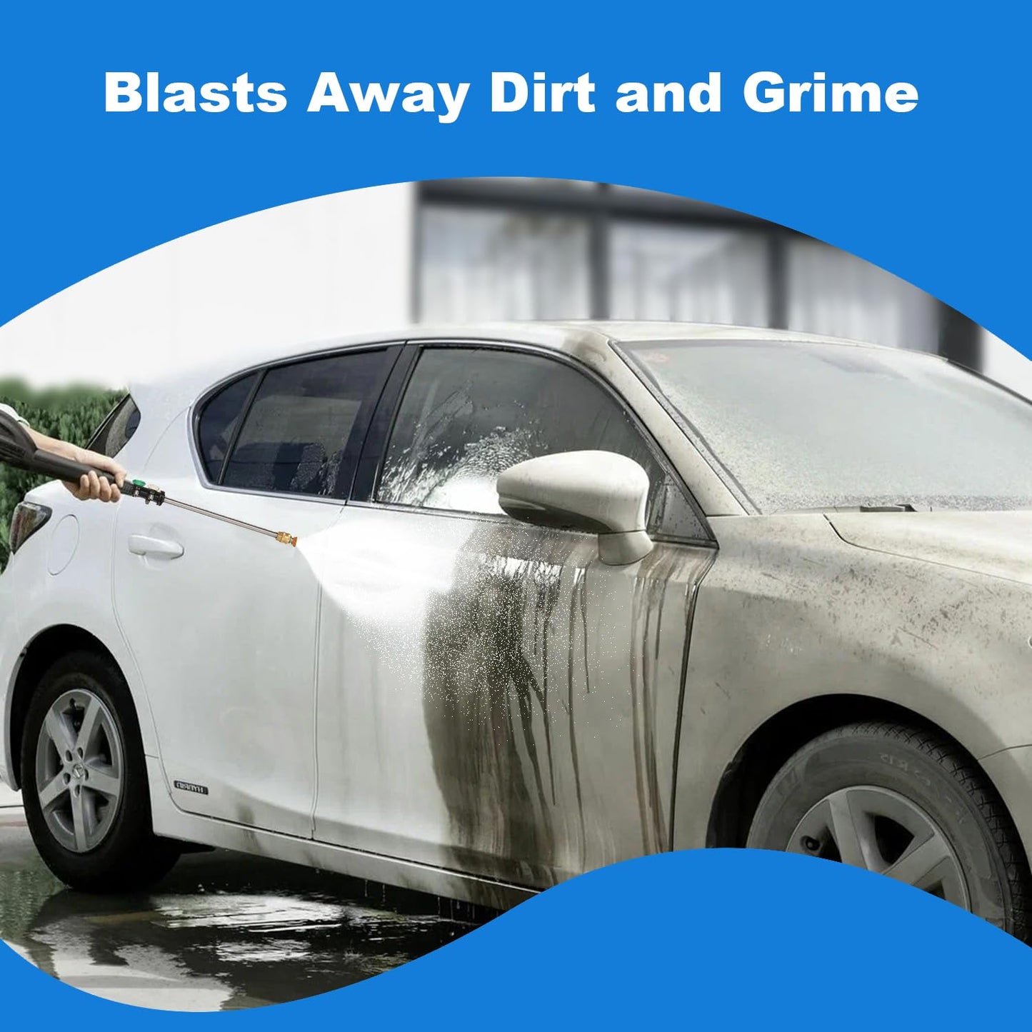 Electric Pressure Washer 5000 PSI 2.8 GPM High Power Washer with 4 Pressure Nozzle and Foam Cannon, powerwashers for Home, Car Washing, Fence Cleaning, Patio, Blue