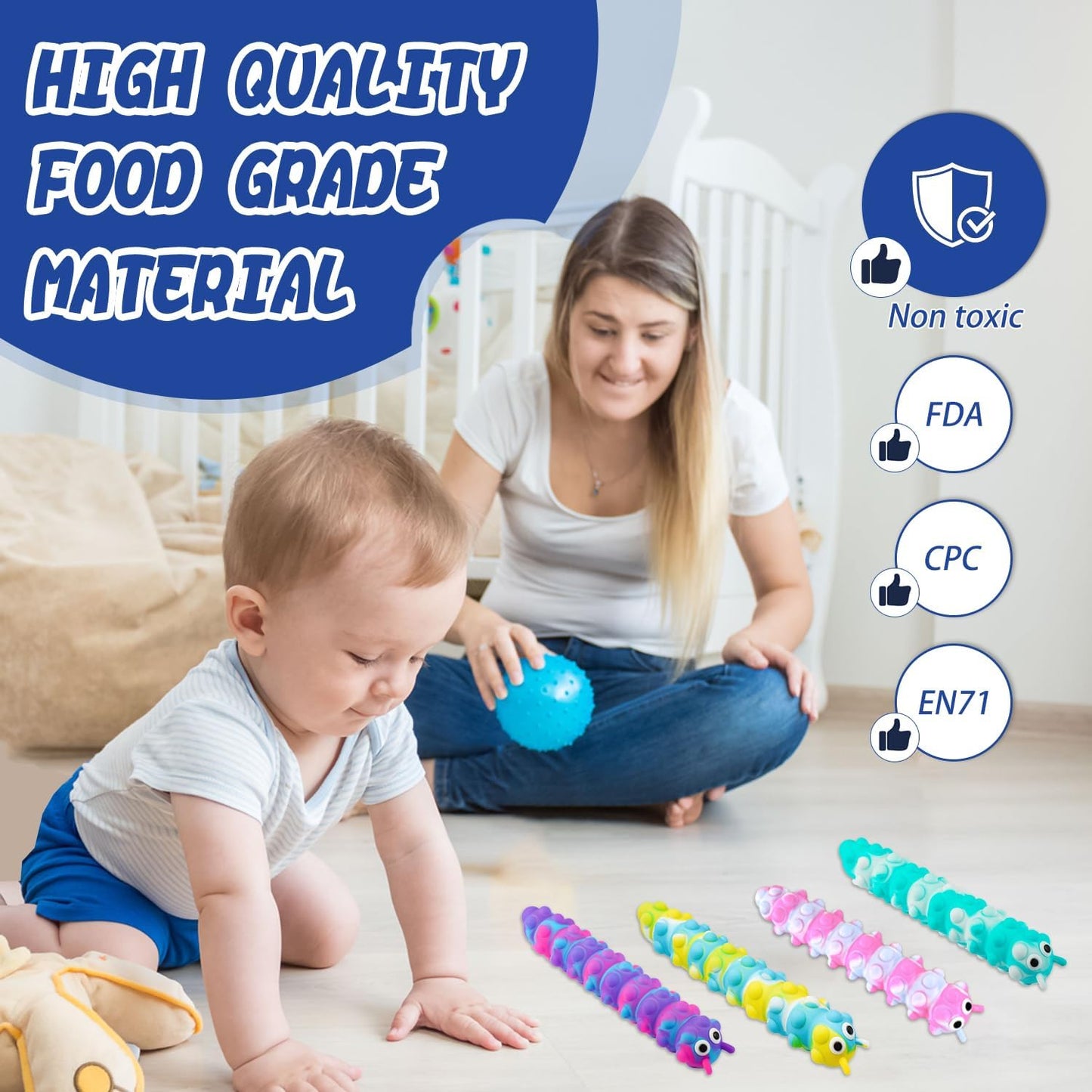 Langmeil Suction Pop Fidget Toy, Relax and Pressure Relief Toys, 3D Squeeze Anti-Pressure Popper Sensory Toys for Kids and Adults(Purple & Pink)