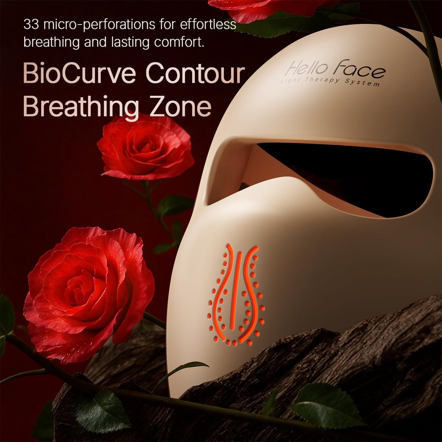 Hello Face 4D Red Light Therapy for Mask, 311 LEDs 850nm Infrared Long Light Waves Led Face Mask Light Therapy for Cordless Photons Tech, Silicone Skin Improvement for Women with Rechargeable Remote