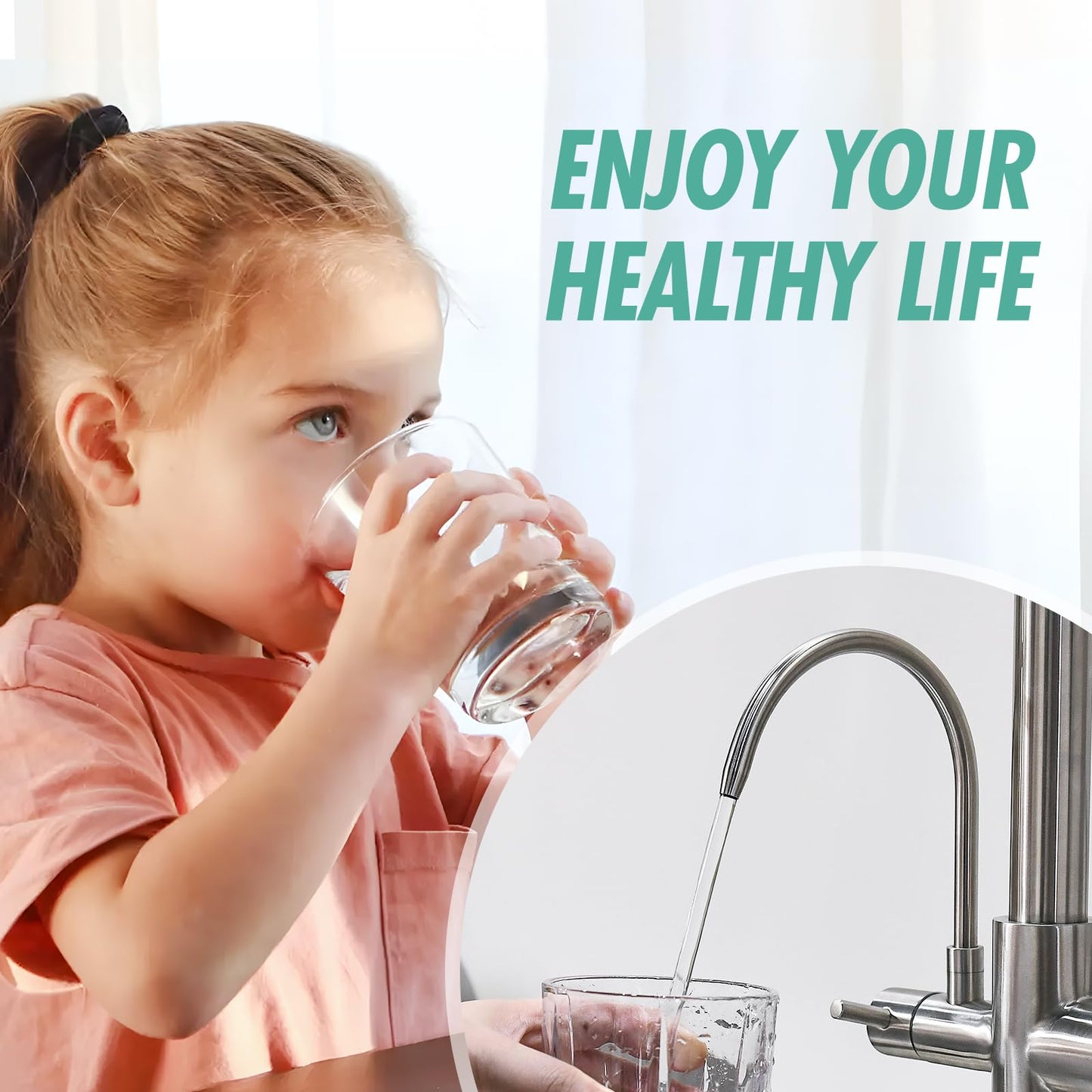 Fapully 3 in 1 Kitchen Faucet with Water Filler and Pull Down Sprayer,Brushed Nickel Commercial Kitchen Sink Faucet with Drinking Water Faucet