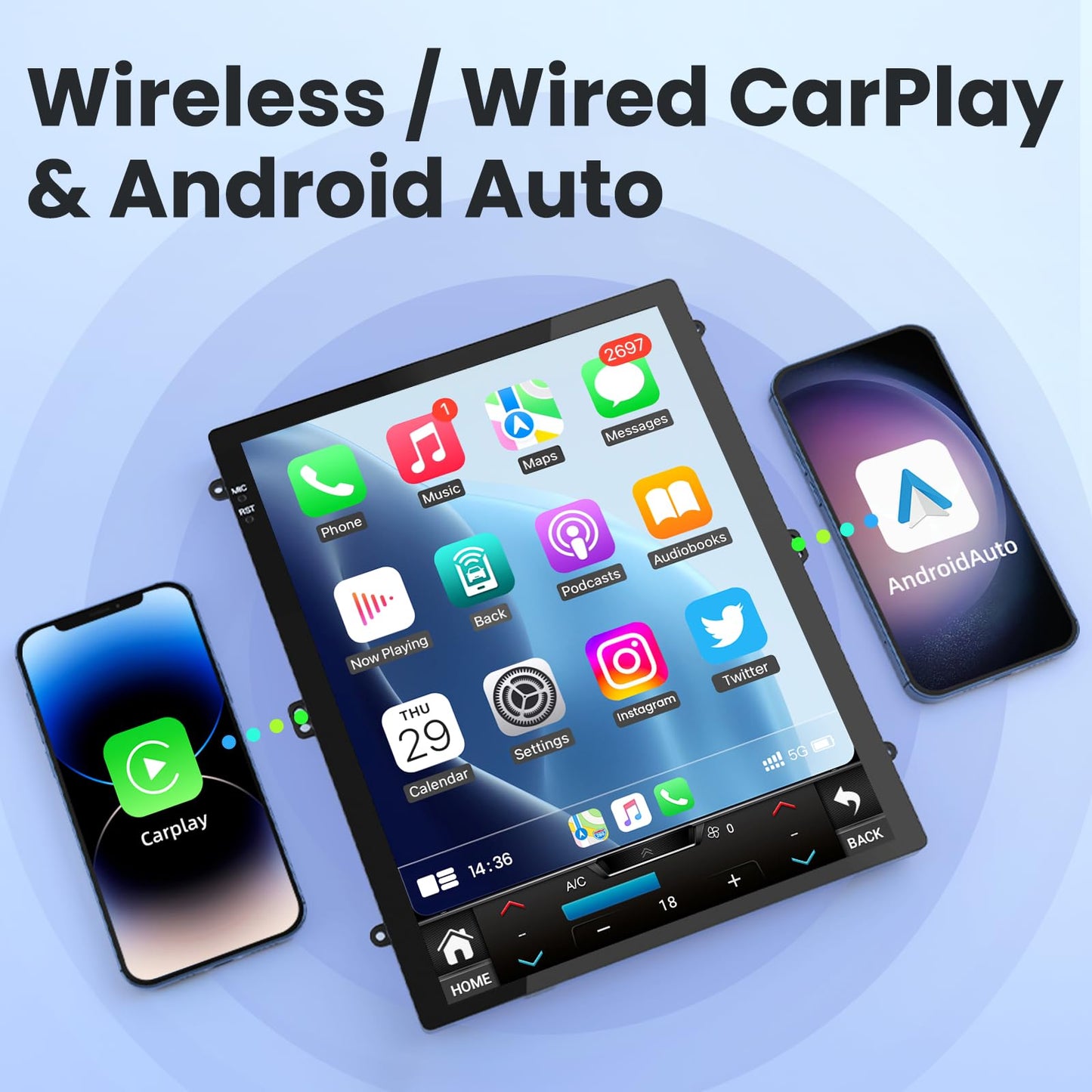 8 Core 32GROM Android 13 Upgrade Car Radio for Chevrolet Chevy Cruze 2009-2015: 10.4 Inch 1024 * 768 HD IPS Tesla Style Touchscreen Wireless Carplay Andriod Auto GPS Backup Camera SWC FM