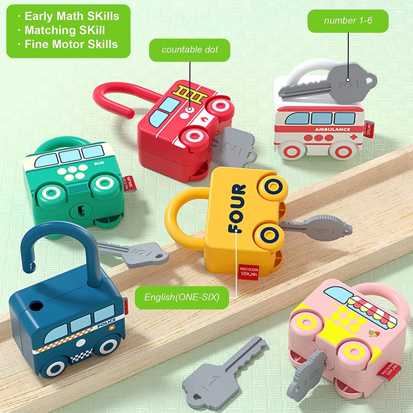 Montessori Educational Toys Learning Games Busy Board - Toddler Car Activities - Baby Sensory Fine Motor Skills Developmental Toys - Gifts for 12 18 24 Month Age 1 2 3 4 One Two Year Old Boys Girls