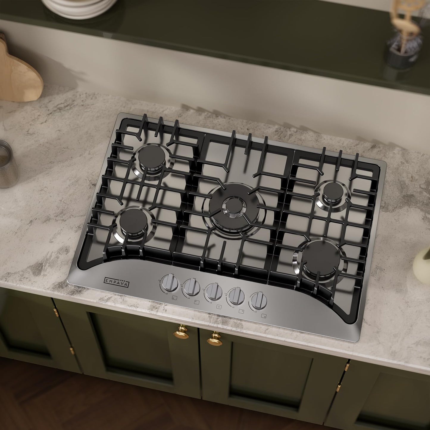 Empava 30" Built-in Gas Cooktop in Stainless Steel with 5 Burners 30XGC5B70C