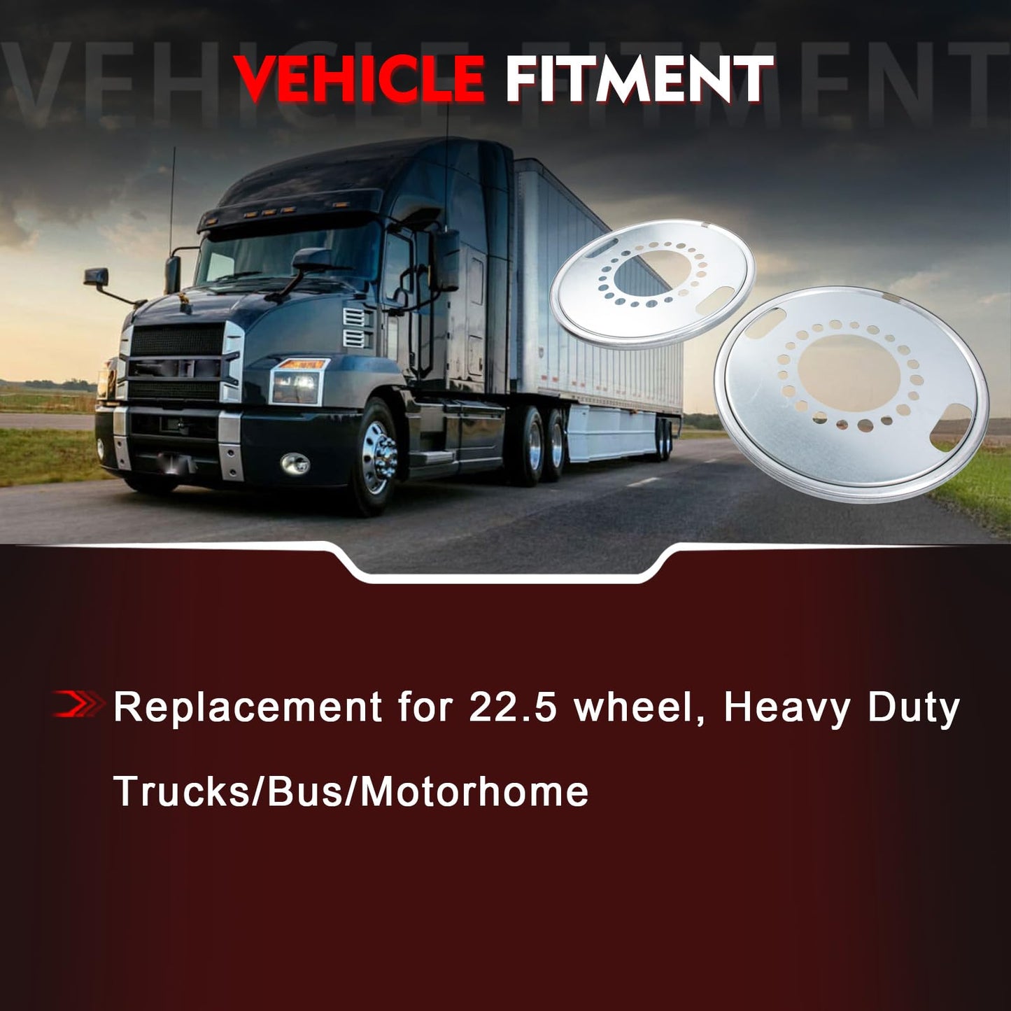 Merautop SJ 22.5 Drive Axle Wheel Balancer 600-640 Compatible with Heavy Duty Trucks Bus/Motorhome Dual Wheel Set 2PCS