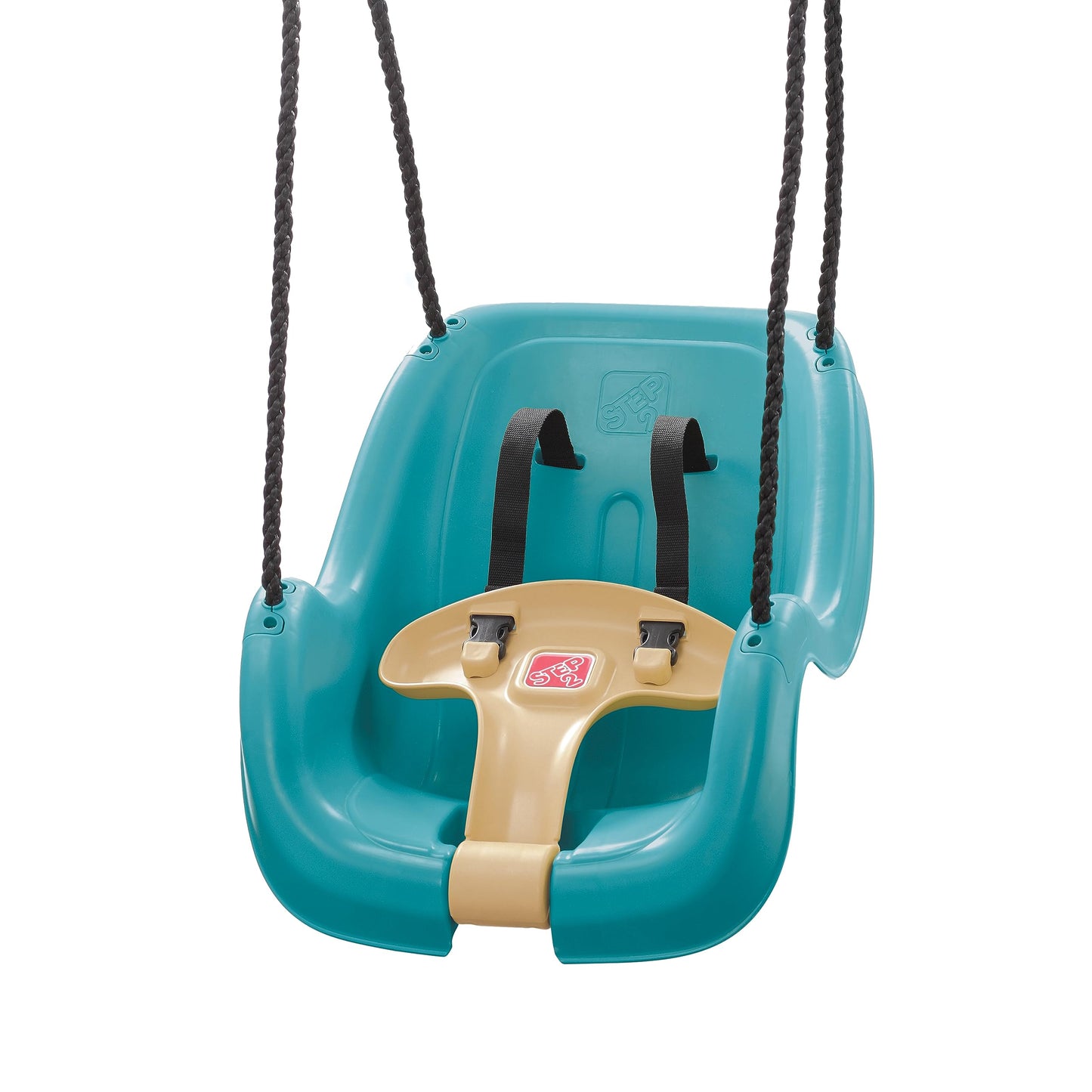 Step2 Infant to Toddler Swing, Baby Outdoor Swing, Backyard Bucket Style Swing Seat, Secure Harness, Outside Weather-Resistant Rope, Attach to Playset, For Toddlers 9 Months -3 Years Old