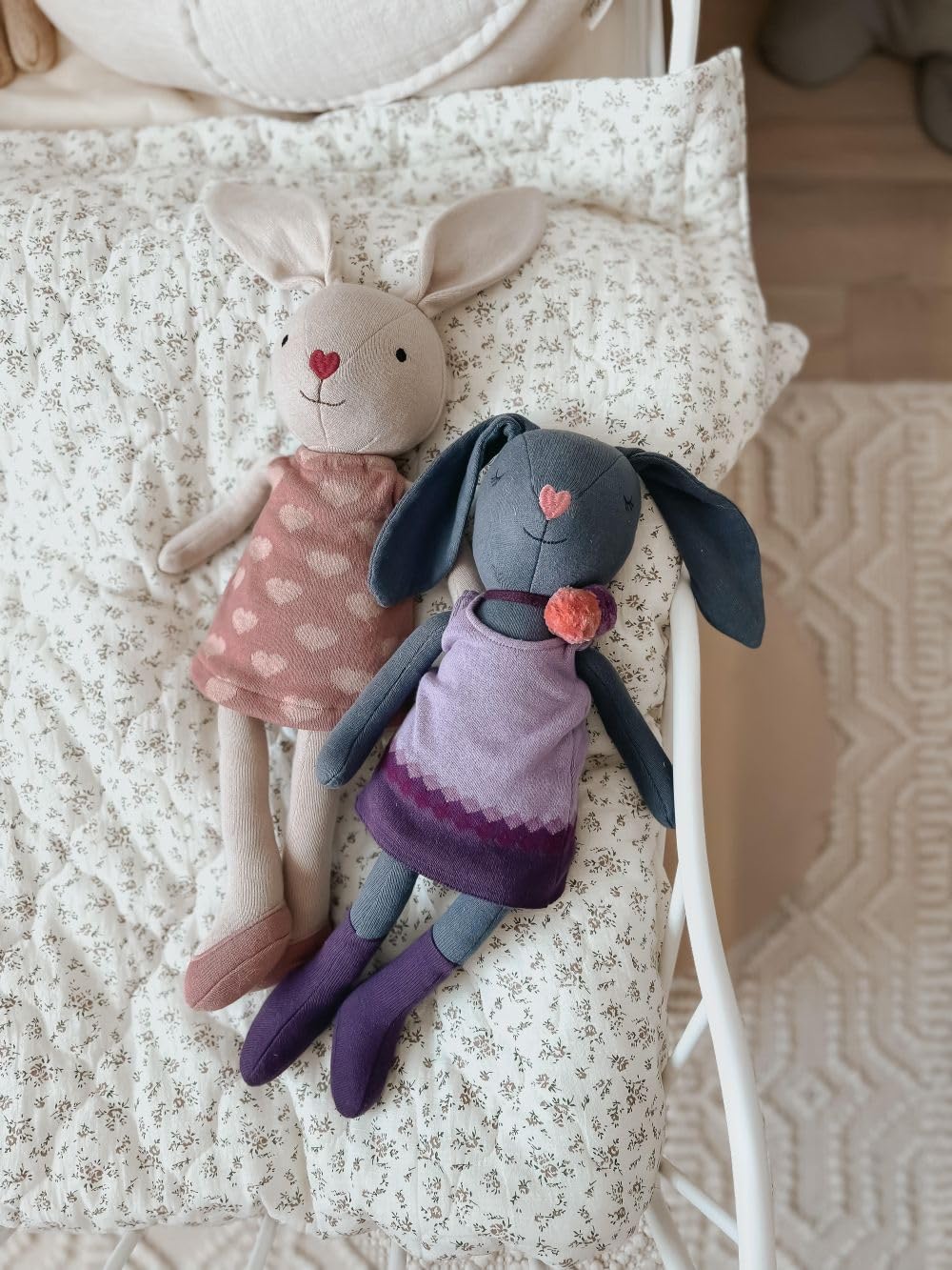Apple Park Kids Knit pals 16.5" Soft Toy | Non-Toxic, Hypoallergenic, 100% Organic Cotton for 0m+ | Stuffed Animal (Luella)