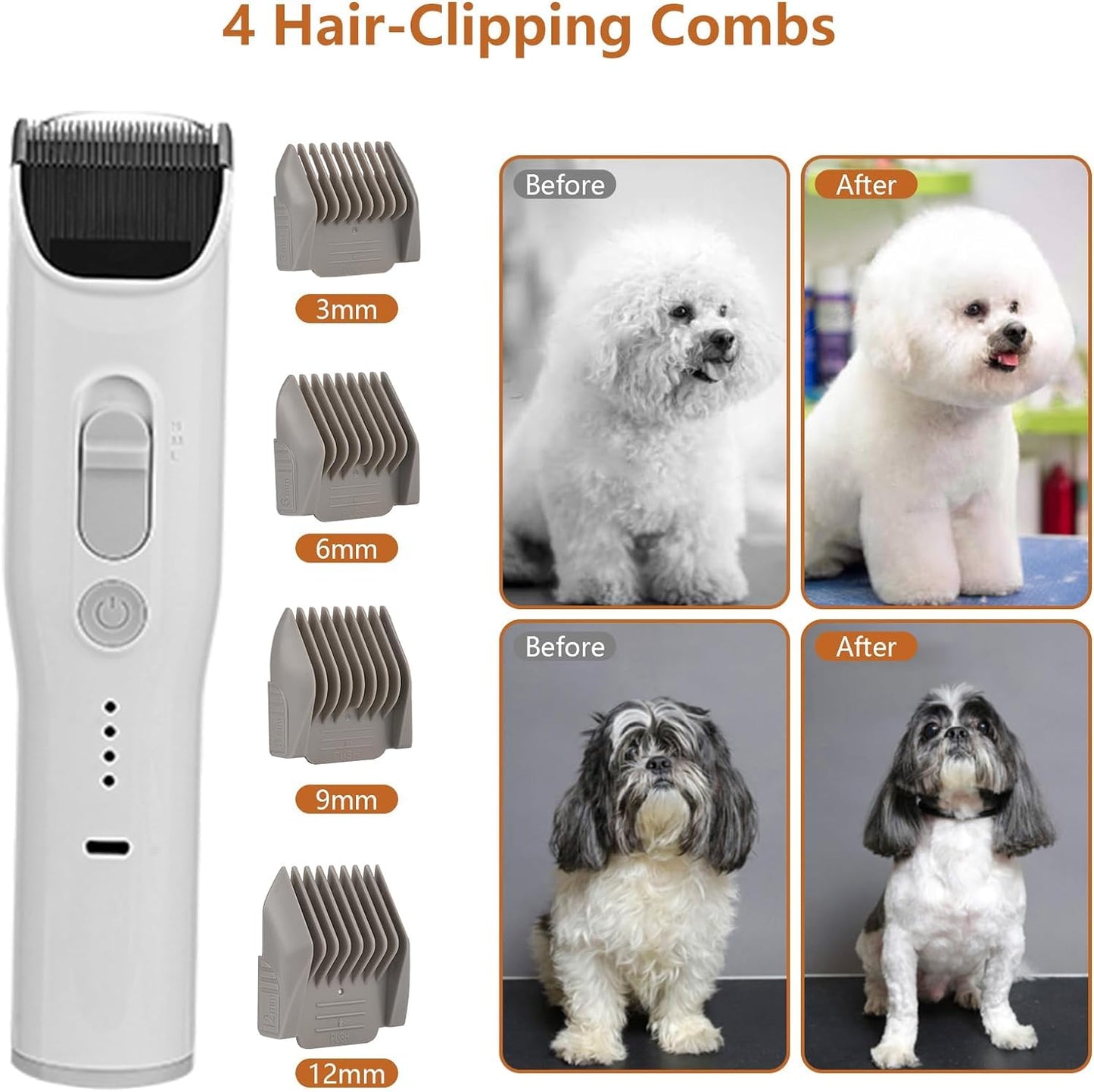AsyPets Pet Grooming Vacuum,Pet Grooming Kit & Vacuum Suction 99% Pet Hair,Dog Vacuum for Shedding Grooming,Pet Grooming Vacuum for Dogs&Cats,5 in-1 Pet Grooming Kit,Dog Hair Remover