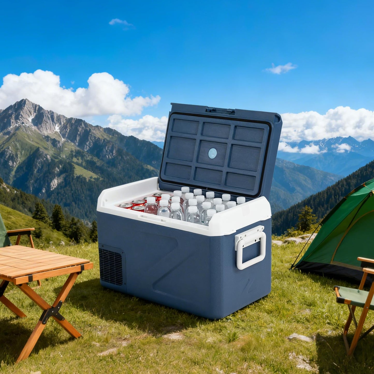 zcamp ICF31 12 Volt Car Refrigerator,34QT/32L Portable Freezer Electric Cooler -4℉~68℉,12/24V DC 100-240V AC Car Fridge for Camping, Road Trips, RV, Truck