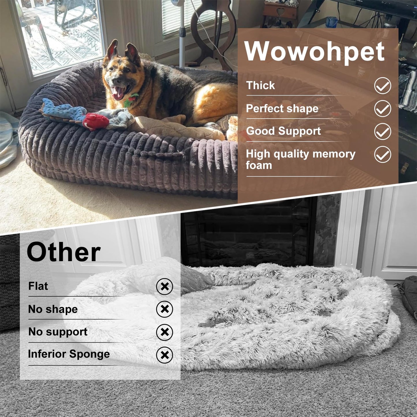 Human Dog Bed for Adult,70"x38"x10" Extra Large Human Pet Bed,Orthopedic Washable XL Dog Bed with Memory Foam (Darkgrey)