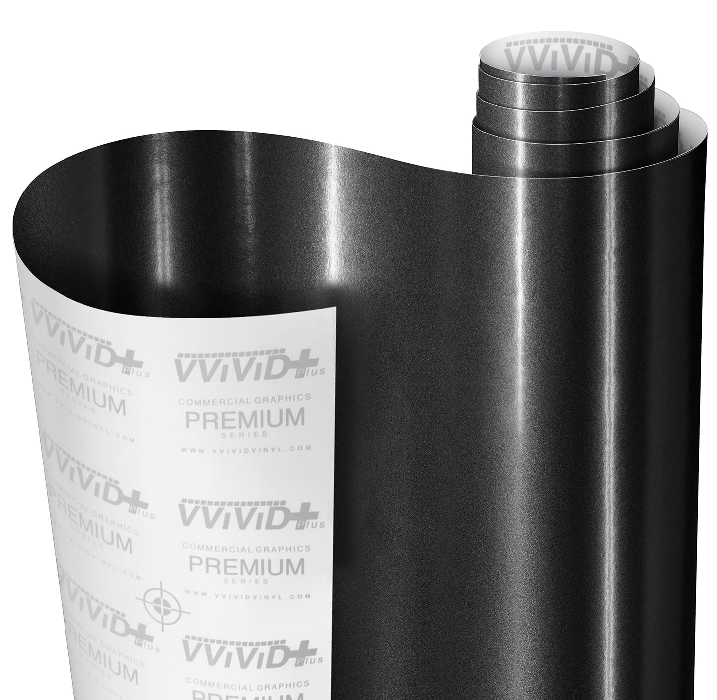 VViViD+ Metallic Gloss Black Pearl Premium Vinyl Wrap Film (50ft x 5ft)