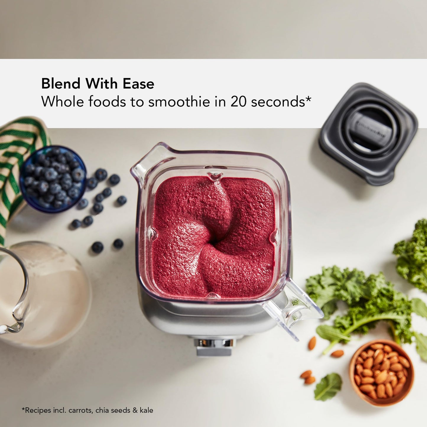 KitchenAid K400 Variable Speed Blender with Tamper - KSB4028 - Contour Silver