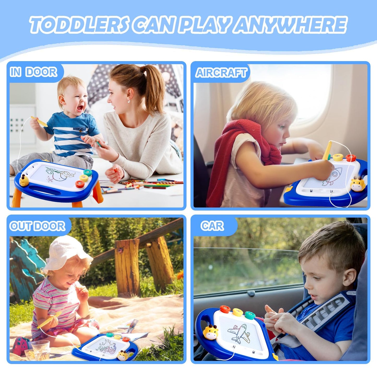 vusum Toddler Toys for 18M+ 2 3 Year Old Boys&Girls, Magnetic Drawing Doodle Board Kids Toy Etch A Pad Sketch,Toddle Boy Toy for Educational Learning of Age 18M+ 2 3 4 Boys & Girls Birthday