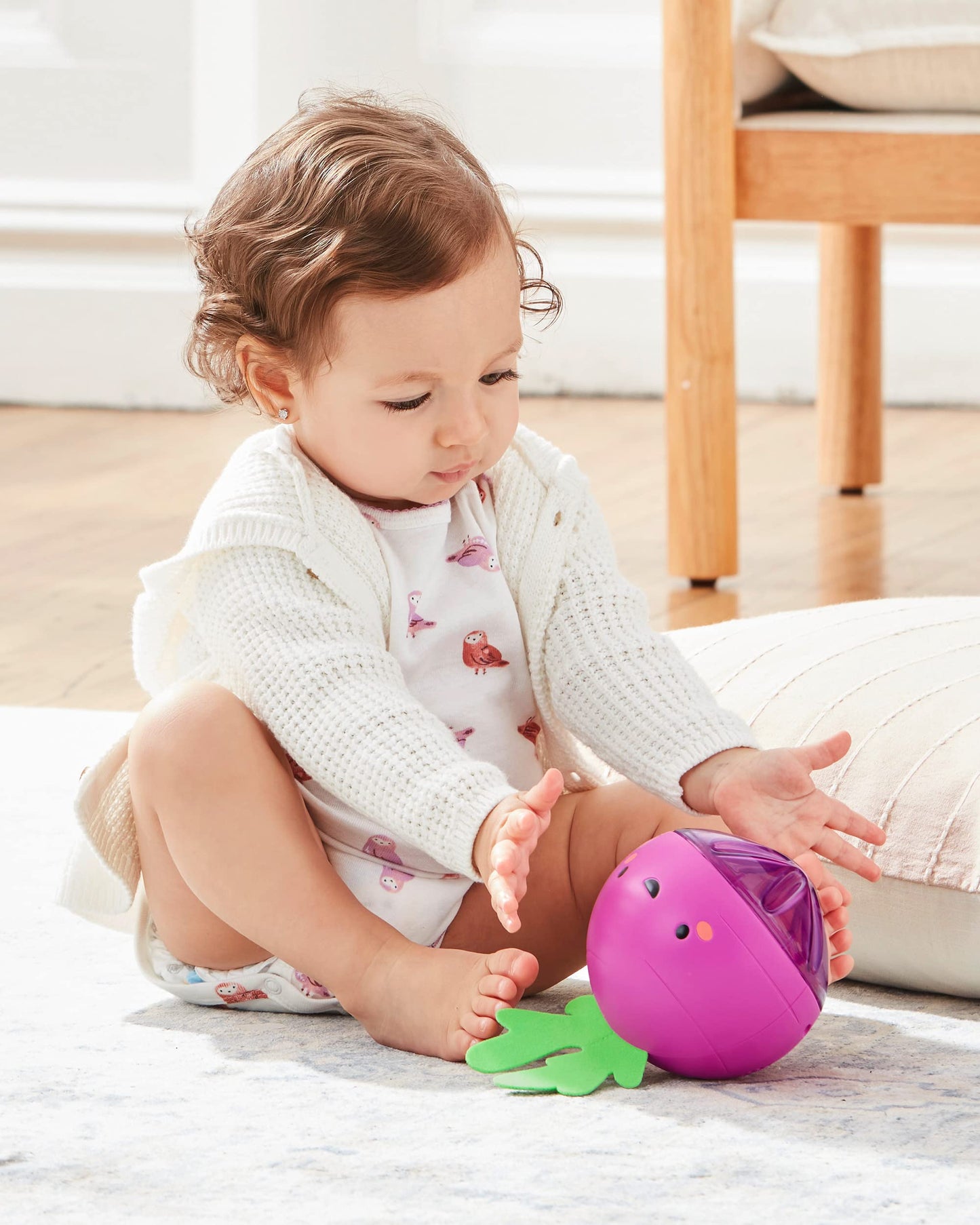 Skip Hop Baby Crawl Toys - 3-Stage Developmental Bee & Motion-Activated Musical Beetbox Ball
