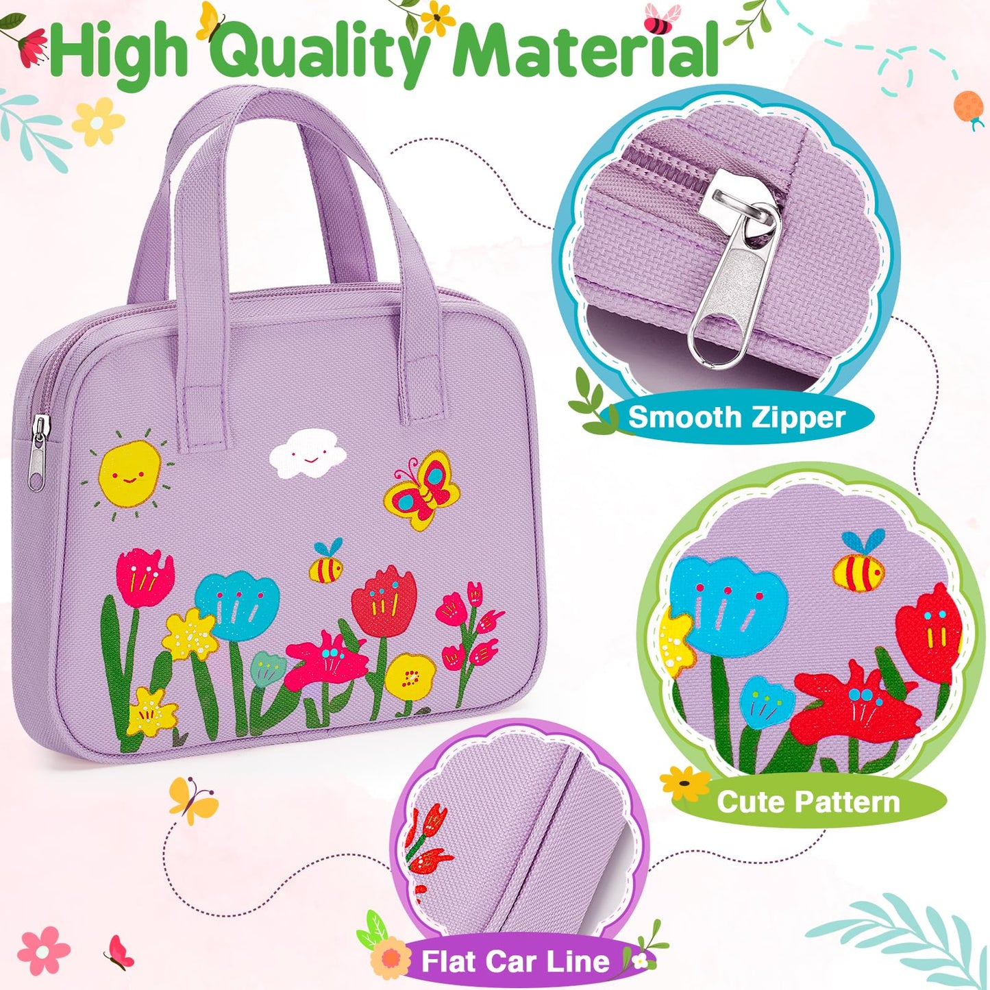 Officygnet Toddlers Toys for Girls 1-3 Years Old, Toddler Purse Girl Toys with Pretend Makeup Kit, Pretend Princess Play Purse Toy for Little Girl, Christmas Birthday Gifts for Girls Age 3, Purple