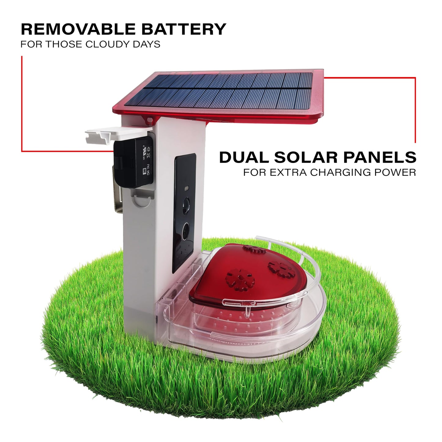 Quick Setup Smart Solar Hummingbird Feeder with Camera 1080P 2MP High-Def and WiFi AI Bird Identification Birdfeeder, Ant Guard Moat, Squirrel Alarm, Removeable Tray, Identifies 10,000+ Birds
