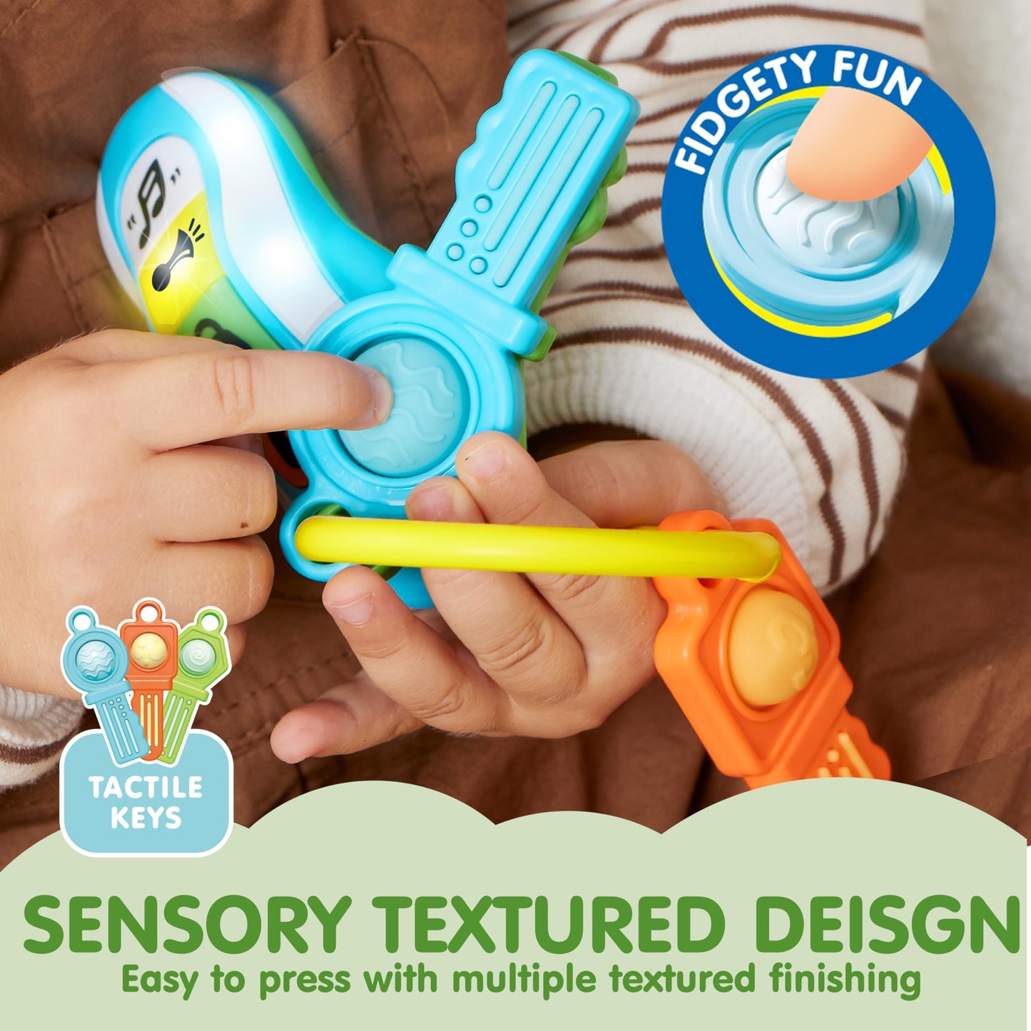 JOYIN Baby Musical Toy Phone and Car Keys Teether Set, 60+ Music and Learning Phrases, Baby Learning Toys 10 Months, Toddler Birthday Gifts for Girs Boy
