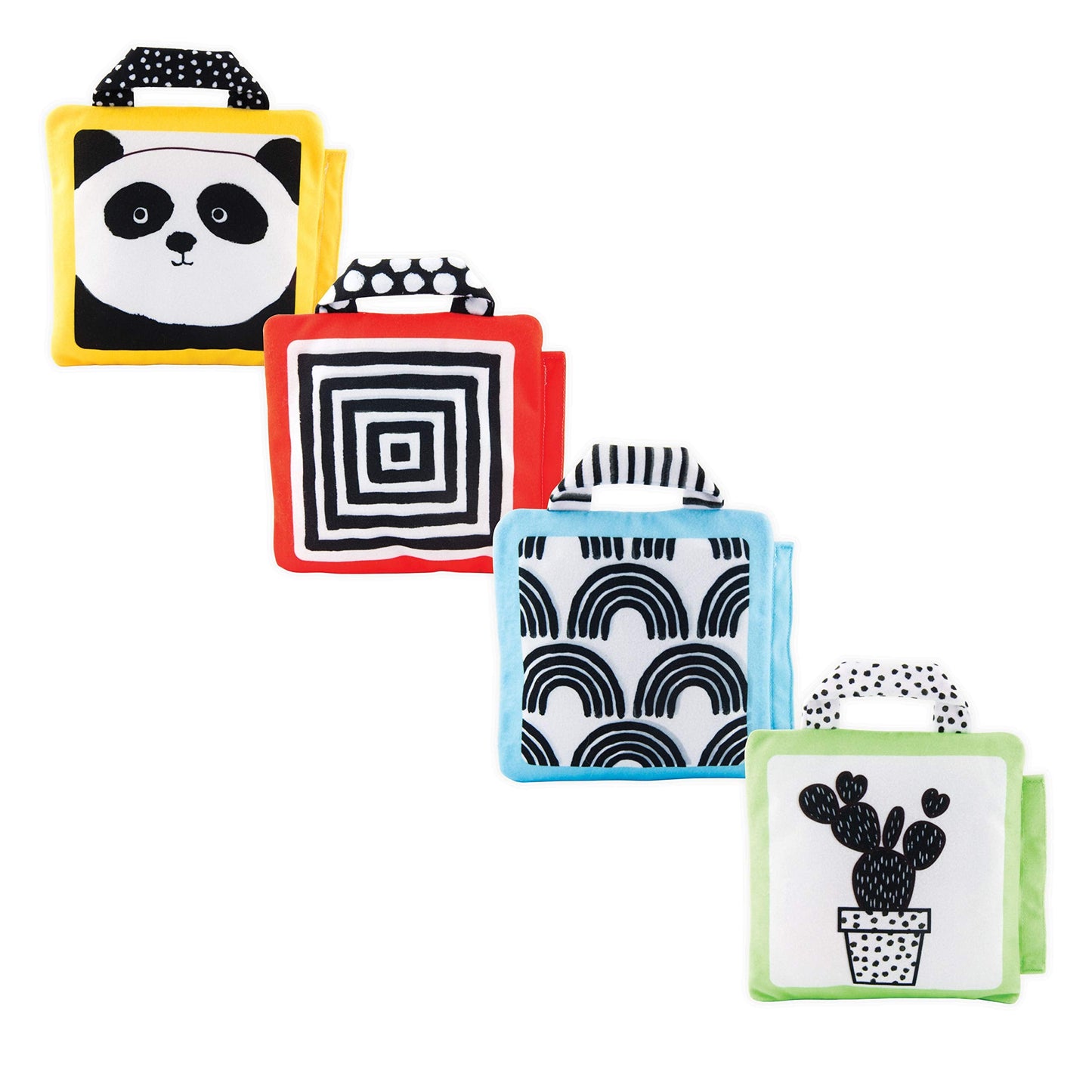 Sassy Reversible Soft Sensory Activity Panels, 4Count, Ages 0+ Months