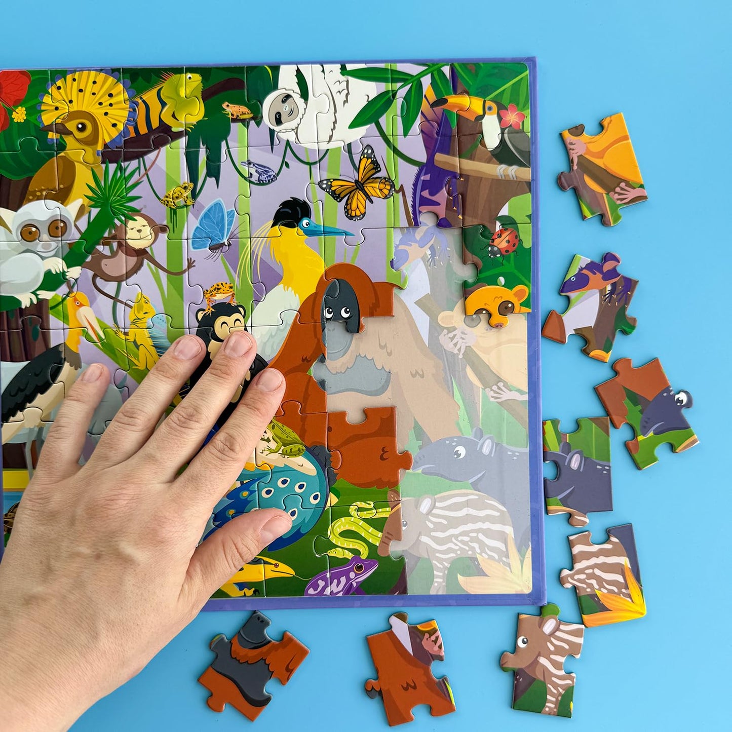 QUOKKA Magnetic Puzzles for Toddlers 3-5 – 2x48 Pieces Travel Games for Kids 2-4 – Polar & Jungle Animals Learning Magnetic Puzzles for Kids Ages 4-8 – Educational Puzzle Gift Toy for Boys and Girls