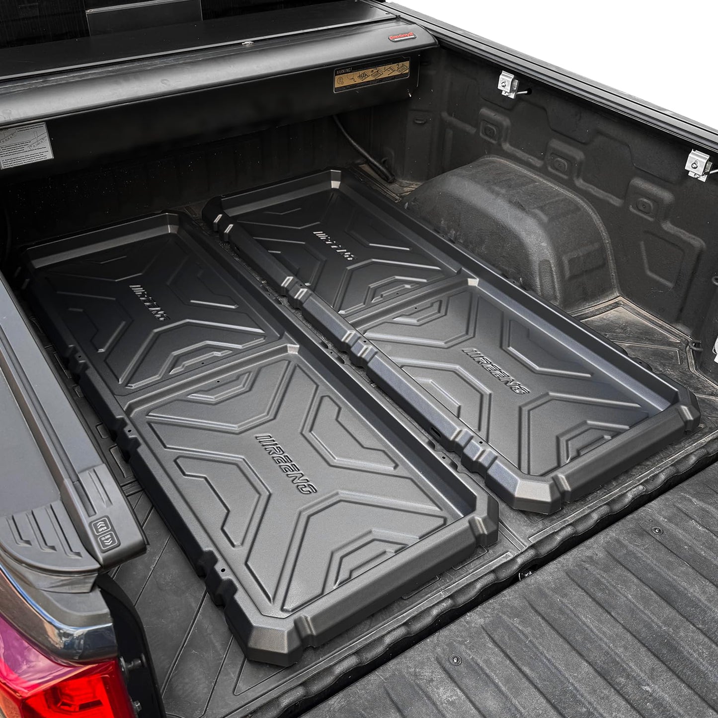 IIIREENO Slide-Out Truck Bed Organizer Tray, Heavy Duty Cargo Storage System with Easy Tailgate Access, Fits 5'7" & Longer Beds, Durable HDPE Material, No Drilling