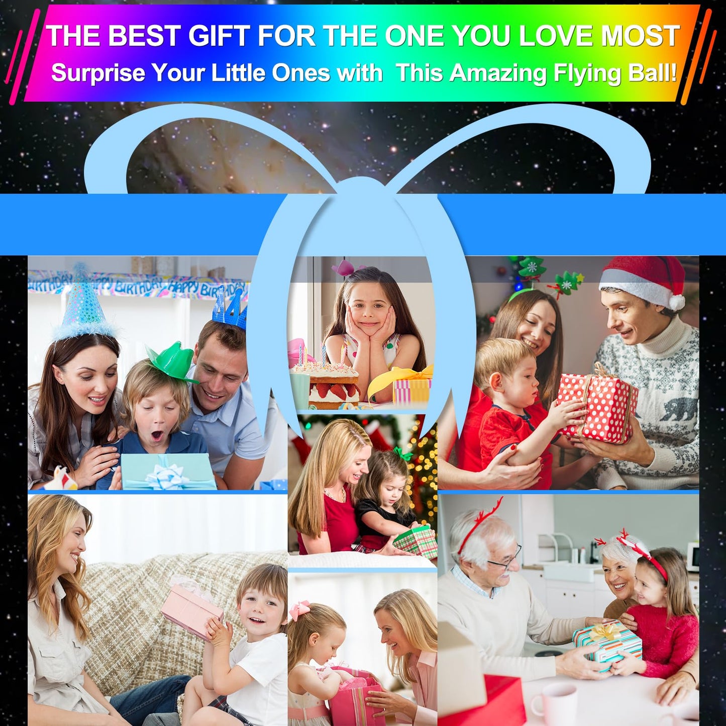 Vantexi Flying Orb Ball Toy,2026 Upgraded Parachute LED,Magic Hand Controlled Mini Gravity Ball,Cosmic Globe Boomerang,Cool Christmas Birthday Gift for 6 7 8 9 10+ Year Old Boys Girls-Bright Blue