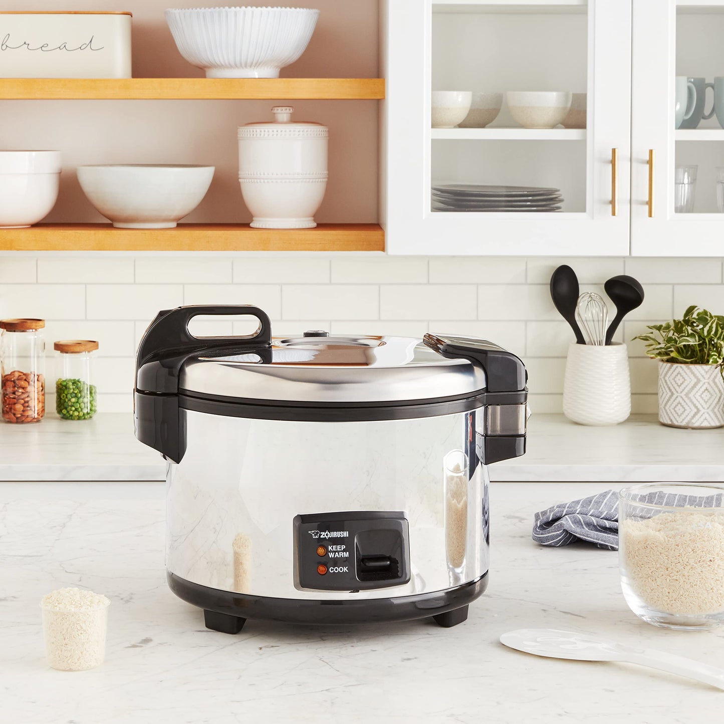 Zojirushi NYC-36 20-Cup (Uncooked) Commercial Rice Cooker and Warmer, Stainless Steel