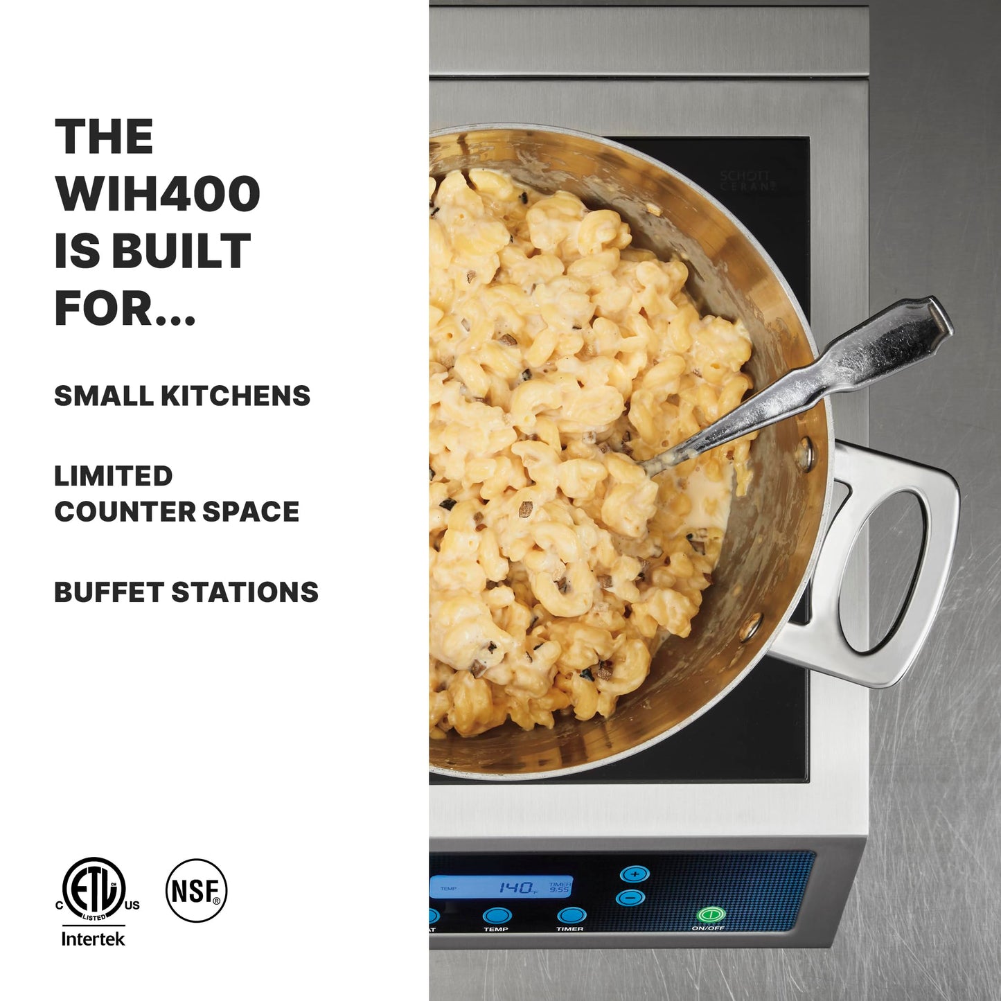 Waring Commercial Heavy-Duty Commercial Induction Range, 120V, 1800W