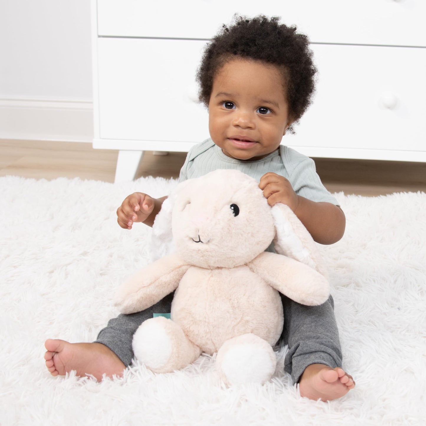 The Peanutshell Plush Bunny Stuffed Animal - 10 inch - Baby Safe - Machine Washable - Soft Bunny Rabbit Baby Toys, Newborn Infant Toddler, Plushies for Boys Girls, Stuffies, Nursery Decor