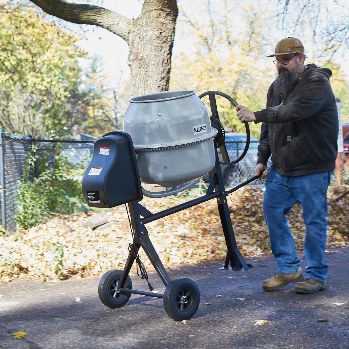 Klutch Electric Cement Mixer, 4.25 Cu. Ft. Drum
