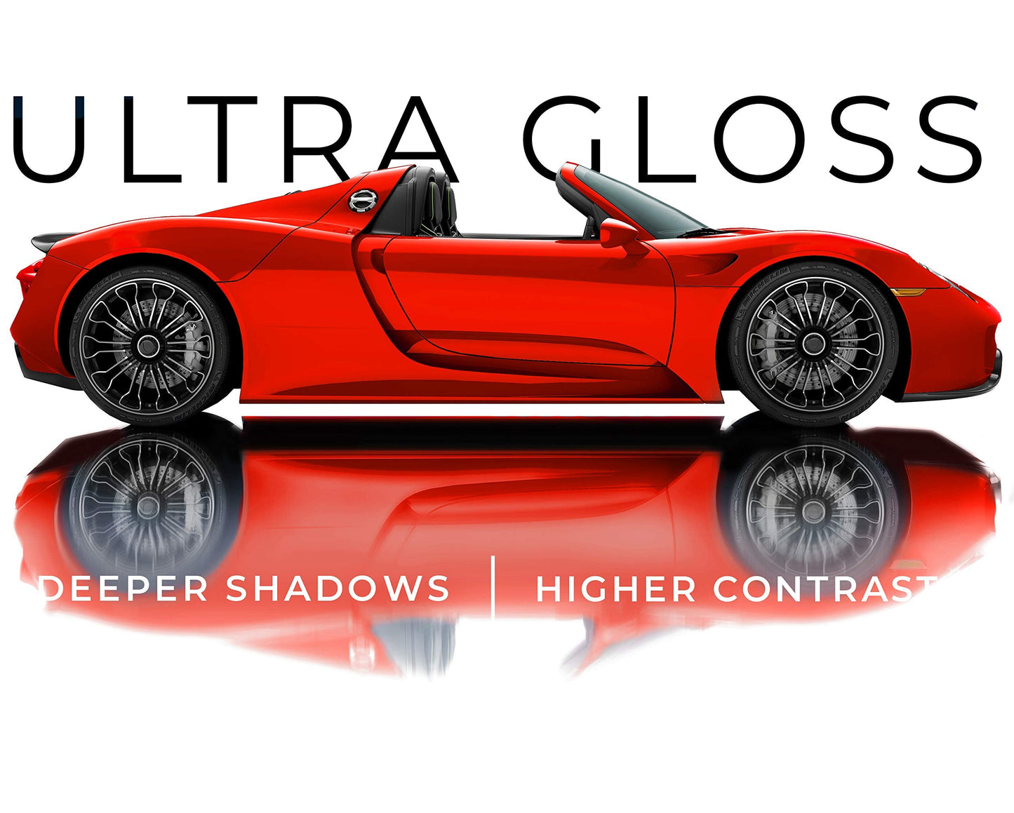 VViViD+ Ultra Gloss Racing Red Vinyl Car Wrap Premium Paint Replacement Film Roll with Nano Air Release Technology, Stretchable Protective Cap Liner, Self Adhesive (15ft x 5ft)