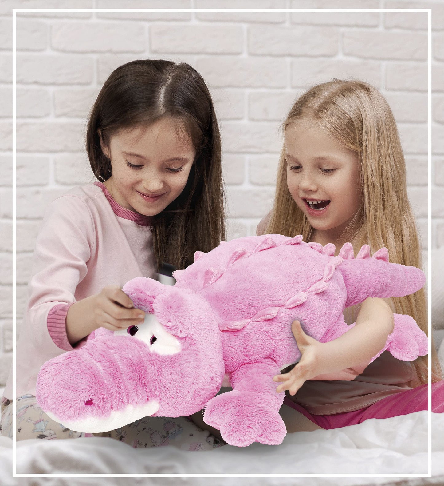 DolliBu Plush Alligator Stuffed Animal Pillow Size - Super Soft Animal Pillow for Kids, Cozy Nap Buddy, Floor Pillow for Kids & Toddlers, Jumbo Hugging Plush - 34 Inch