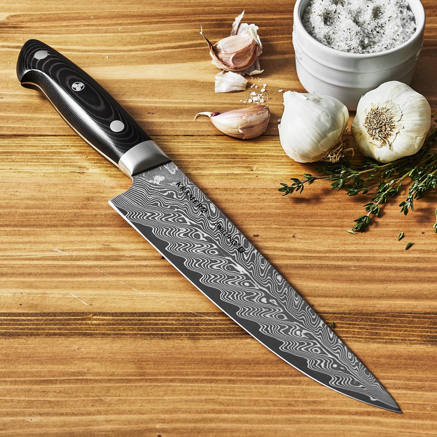 ZWILLING KRAMER EUROLINE Damascus Collection 8-inch Narrow Chef's Knife