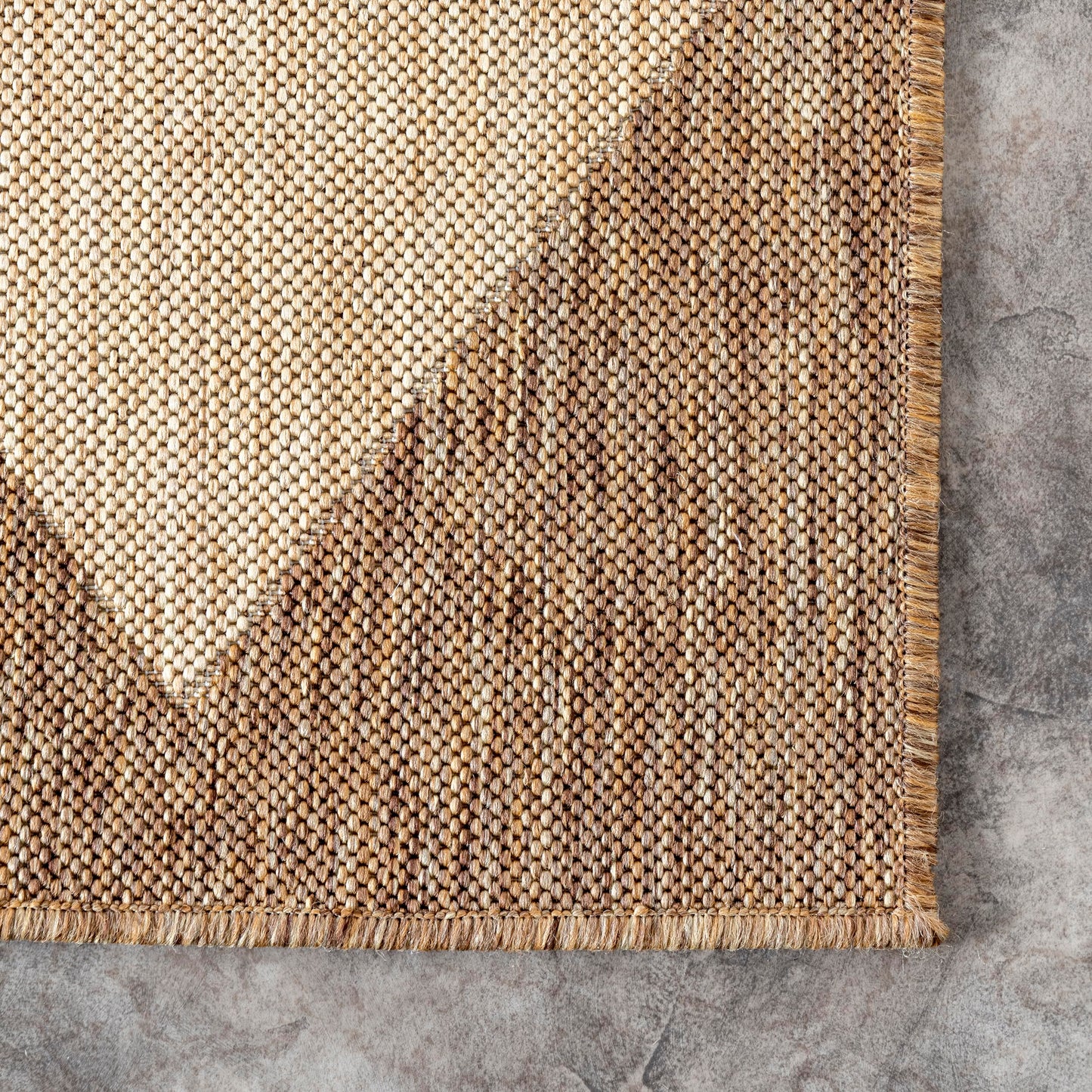 nuLOOM Outdoor Performance Collection Sabina Brown/Ivory, 4' x 6', Soft and Cozy, High Traffic, Stain Resistant, Easy Clean, Durable Area Rug for Indoor/Outdoor Patio, Deck, Porch, Garden, Courtyard
