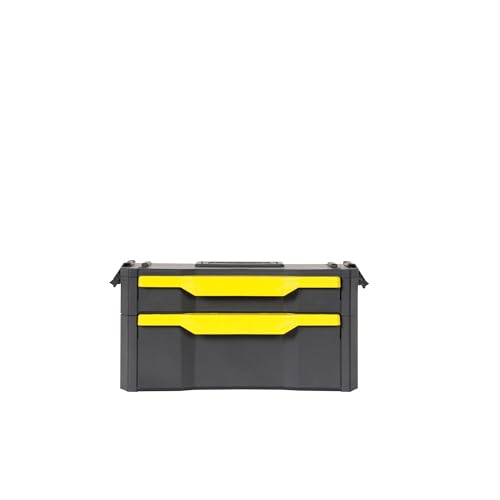STANLEY Rolling Workshop Toolbox, Detachable Toolbox with Drawers, Flip Bin, Back Pocket, 7 Heavy Duty Wheels, 1-79-206