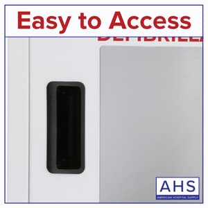 American Hospital AED Cabinet | AED Defibrillator Wall Mounted Storage Cabinet Non Alarmed White | Large Fits Zoll/Cardiac Science/All Brands