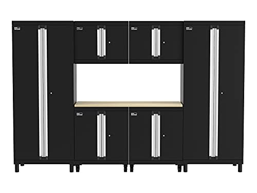 ClosetMaid ProGarage Wall Cabinet with Two Doors, Lock and Shelf, for Garage Storage, Heavy Duty Steel, Black