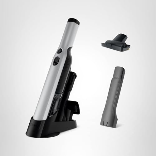 Shark WANDVAC Cordless Hand Vac, Lightweight, Versatile and Portable at 1.4 lbs., Powerful Suction, Charging Dock, One-Touch Empty, NEW Furfins Tool & Crevice Tool for Pet & Home, Gray, WV201WH