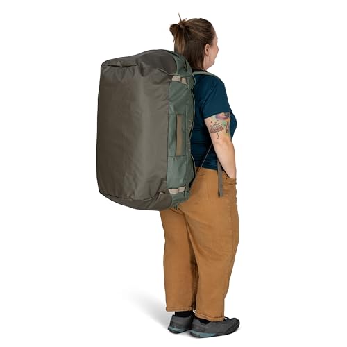 Osprey Transporter 95L Lightweight Travel Duffel Bag - Large Water Resistant Durable Gear Bag for Men and Women, Raven Black