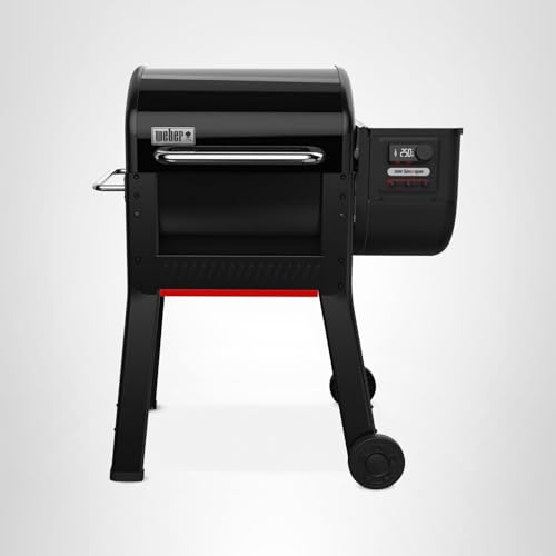 Weber Smoque™ 22‑Inch Pellet Smoker, Black – Outdoor BBQ Pellet Grill with SmokeBoost™, SmoqueVent™ Airflow System & Rapid React™ PID Temperature Control
