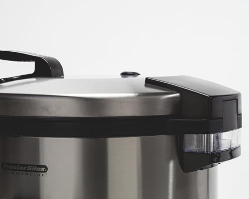 Proctor Silex Commercial 37560R Rice Cooker/Warmer, 60 Cups Cooked Rice Capacity, Nonstick Inner Pot, Hinged Lid, Stainless Steel Housing, Conforms to NSF