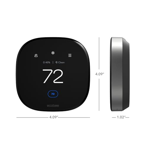ecobee Smart Thermostat Premium with Smart Sensor and Air Quality Monitor - Programmable Wifi Thermostat - Works with Siri, Alexa, Google Assistant