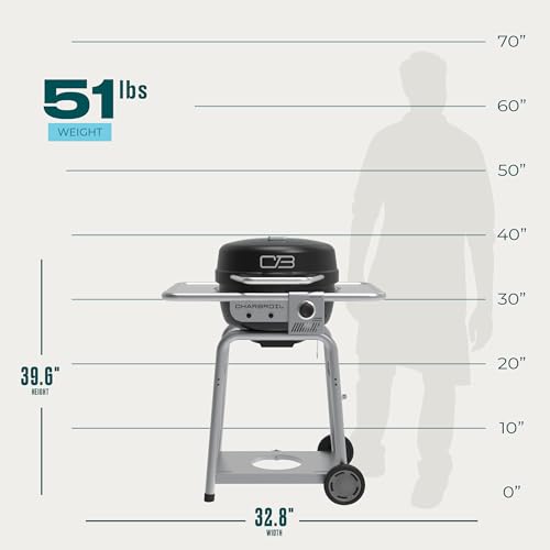 Charbroil Bistro Pro Gas Grill for Small Spaces and Patios, Black - 25302161