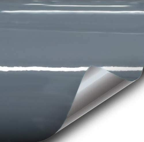 VViViD+ Gloss Dark Slate Grey Vinyl Car Wrap Film DIY Easy to Install No-Mess Decal (20ft x 5ft)