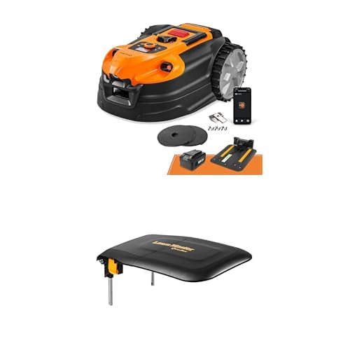 LawnMaster OcuMow™ VBRM701YAMIDR Wireless Robot Lawn Mower (1/6 Acre)+Charging Station Garage Shelter 952642