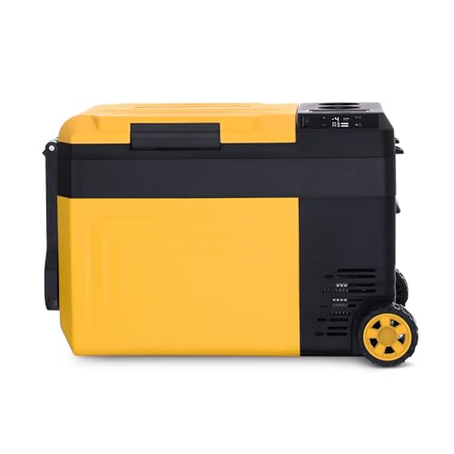 Newair 25 Qt. Portable Electric Cooler, 12v Car Mini Fridge, Hard Lunch Box for Jobsite, Workshop, Camping | Battery Powered Outdoor Cooler by 18/20V Dewalt, Bosch, Makita, Milwaukee Tool Batteries